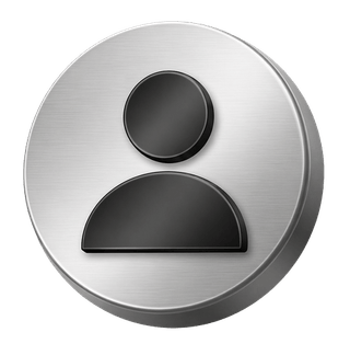Decorative element with 3D silver user avatar icon on FAQ page