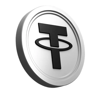Tether USDT coin graphic on trading community trust section